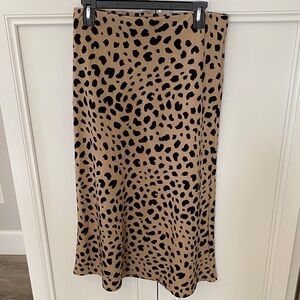 Rachael Zoe Animal Print slightly flared Midi skirt size 12